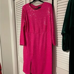 Gorgeous bright pink sequin dress